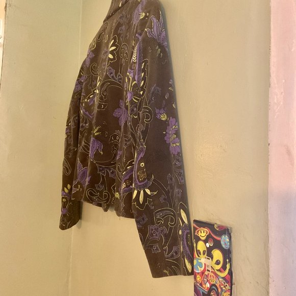 Petite Sophisticate Paisley Blazer Coat - Picture 3 of 4